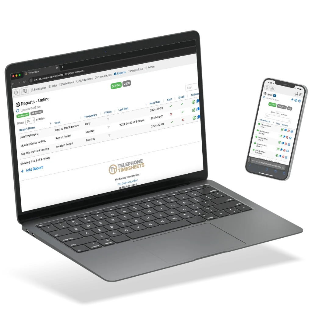 Automated Reports Telephone Timesheets